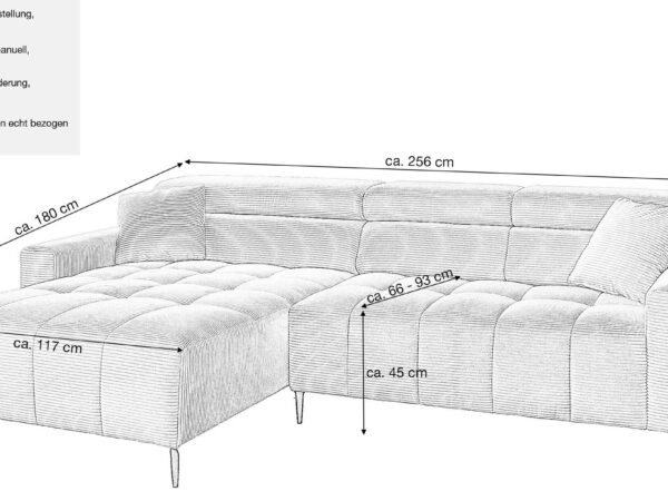 Alternative view of Eckgarnitur Simple – Beige Microfaser – Komfort & Stil für dein Wohnzimmer