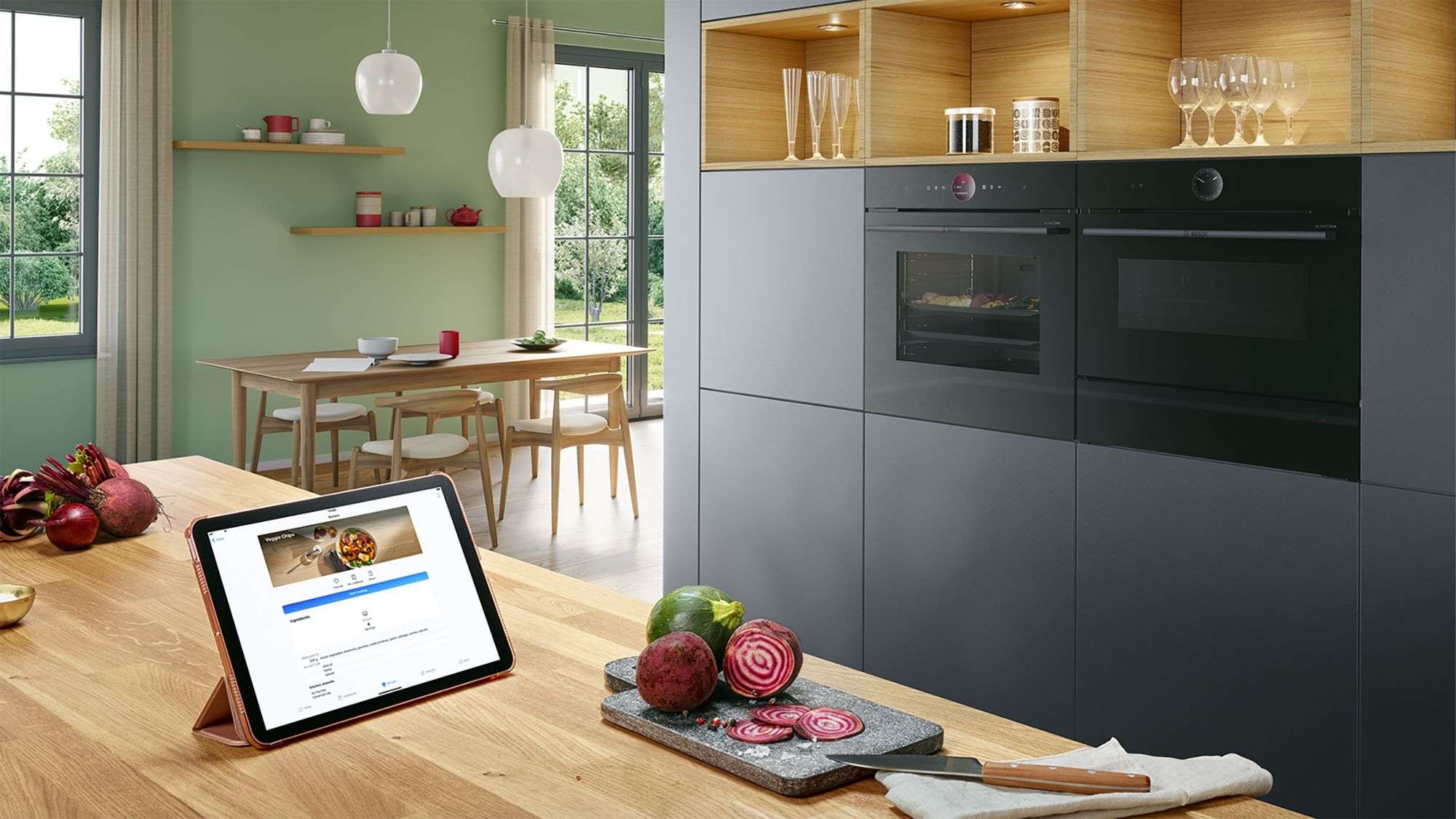 Bosch Smarte Backöfen Home Connect Tablet