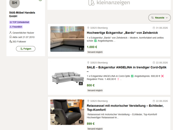 Wechselnde Sale-Angebote