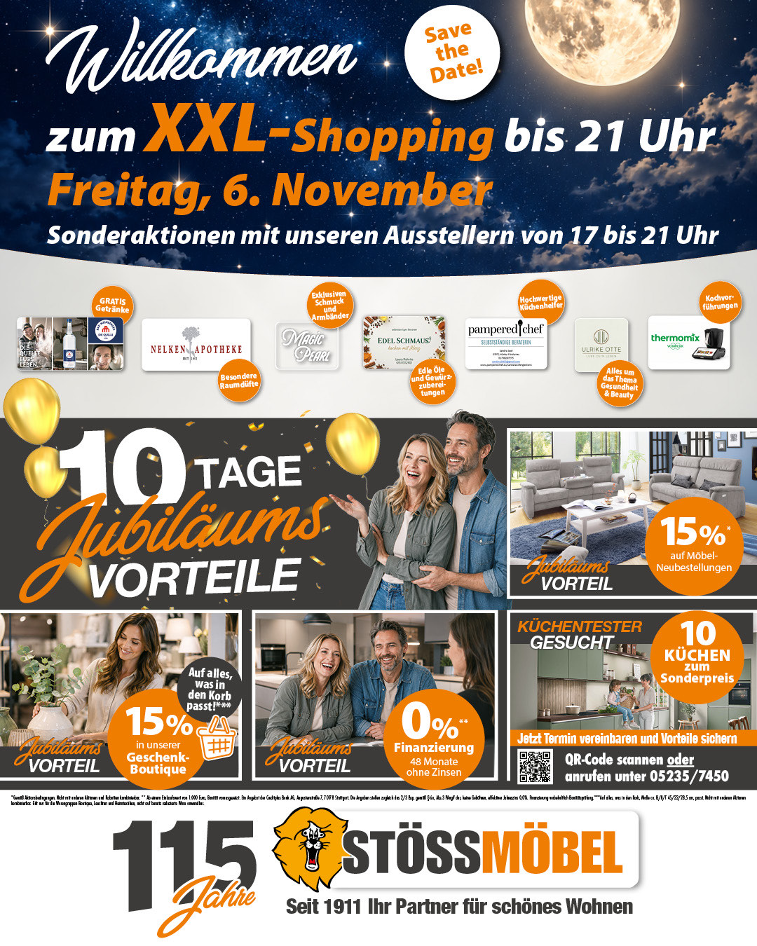 XXL-Shopping bei Stöss Möbel am Freitag, 6. November bis 21 Uhr